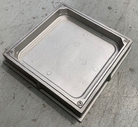 Tapa estanca rellanable de aluminio fundido