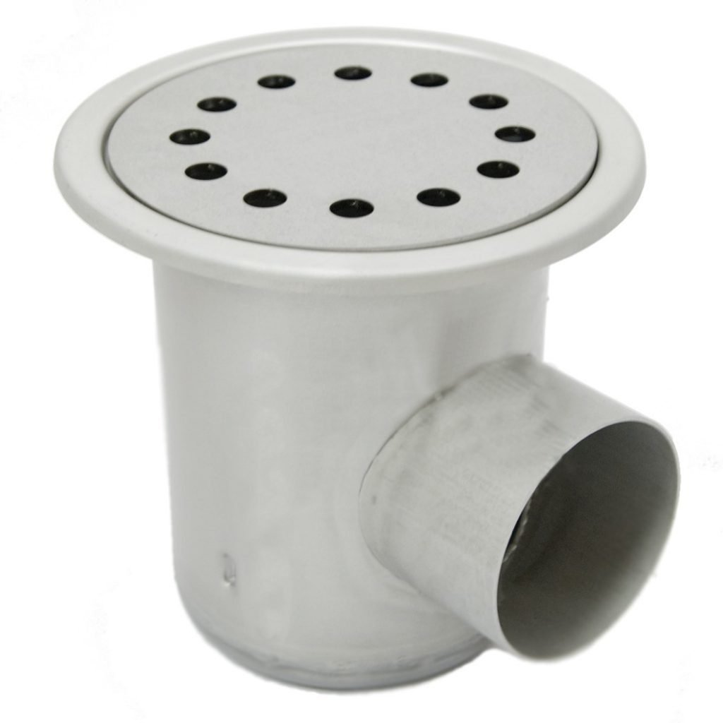 sumidero industrial acero inoxidable redondo salida horizontal