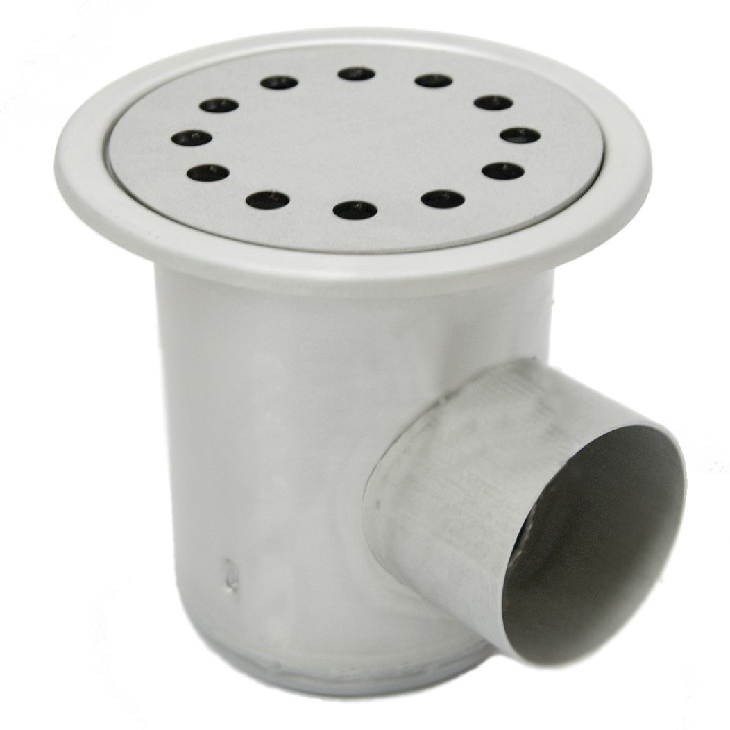 sumidero industrial acero inoxidable redondo salida horizontal