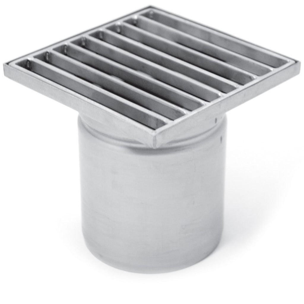 Sumidero de acero inoxidable industrial de baja altura salida vertical