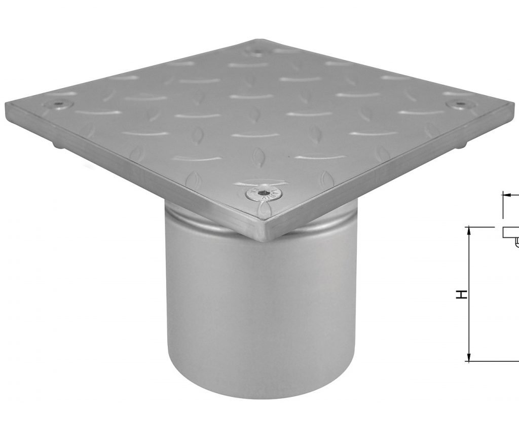 Sumidero acero inoxidable industrial estanco de baja altura salida vertical