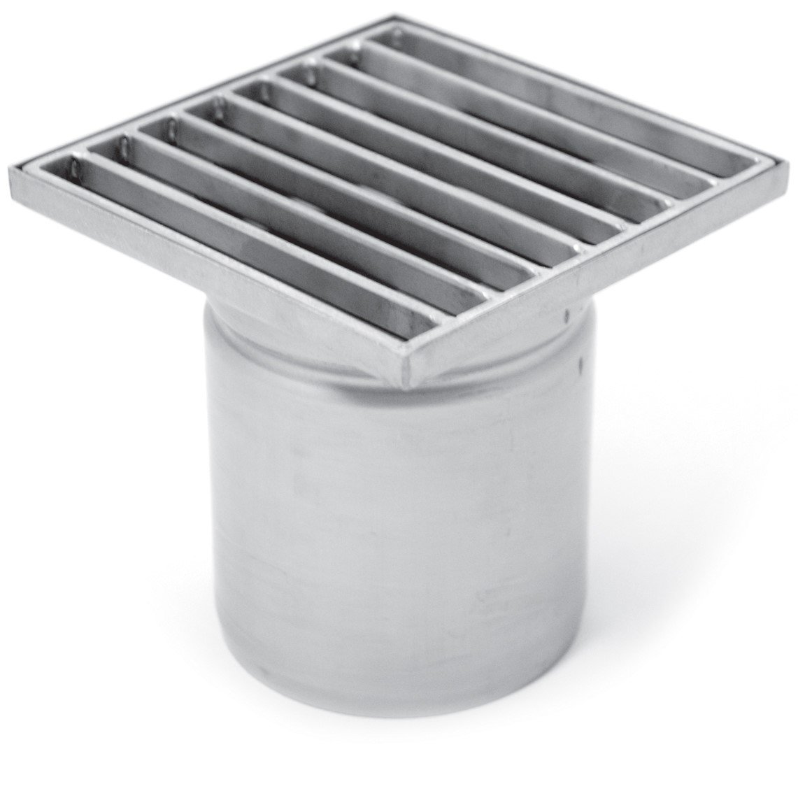 Sumidero de acero inoxidable industrial de baja altura salida vertical