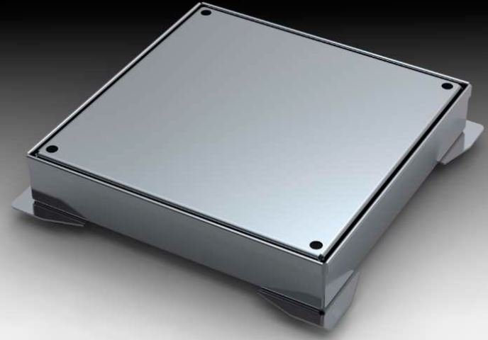 Tapa estanca de acero inoxidable con terminación lisa