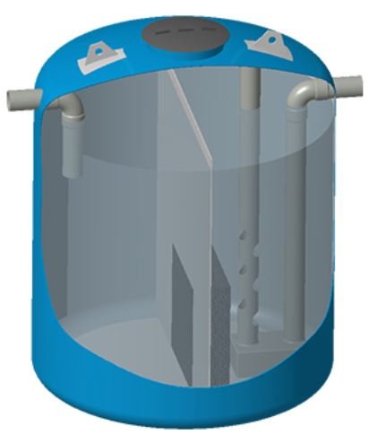 separador grasas PRFV cilindrico