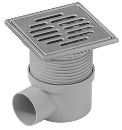 sumidero sifónico pvc con reja inox