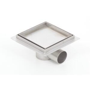 Sumidero sifónico de inox con reja pavimentable