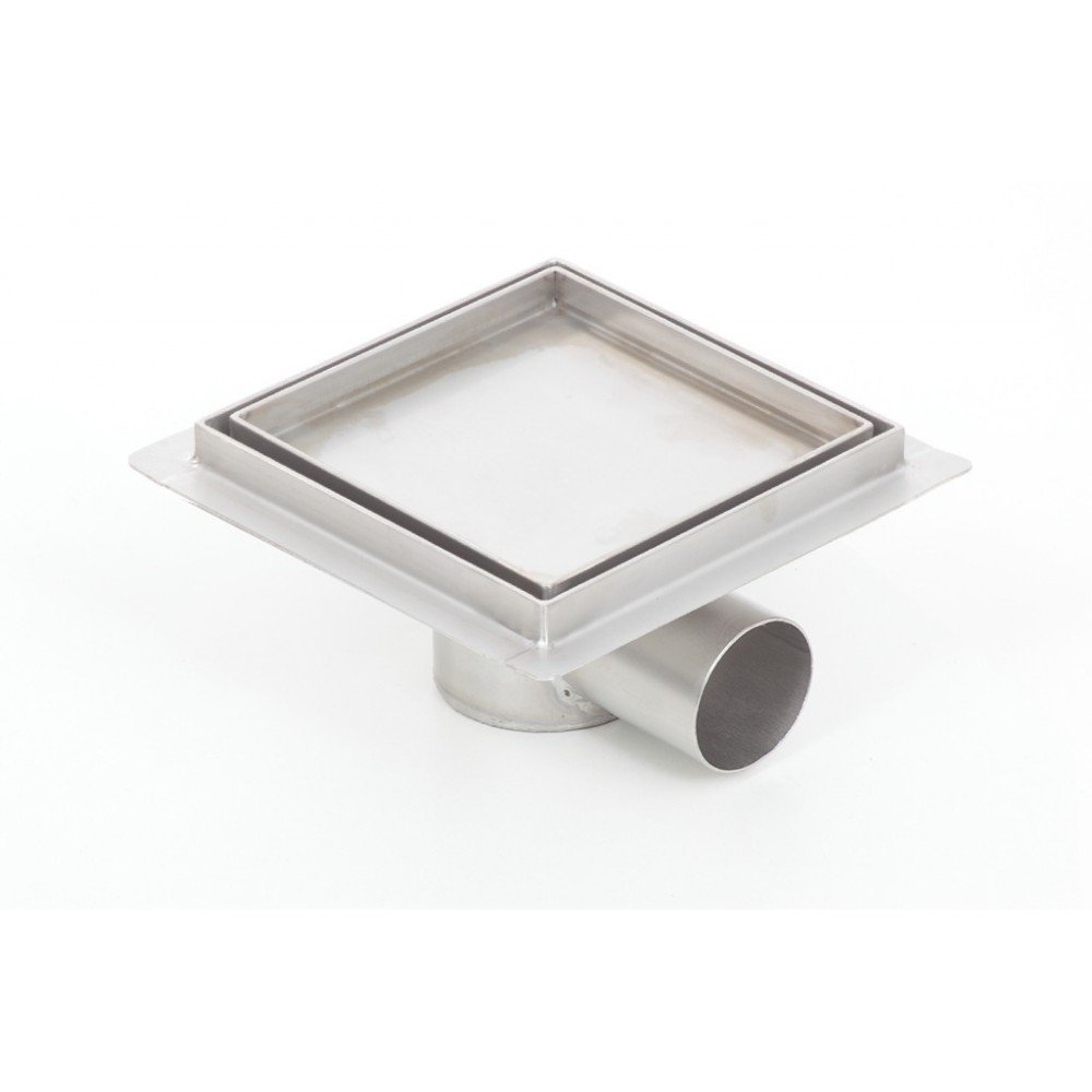 Sumidero sifónico de inox con reja pavimentable