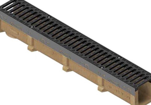 Canal de hormigón polímero y rejas de fundición dúctil para tráfico rodado