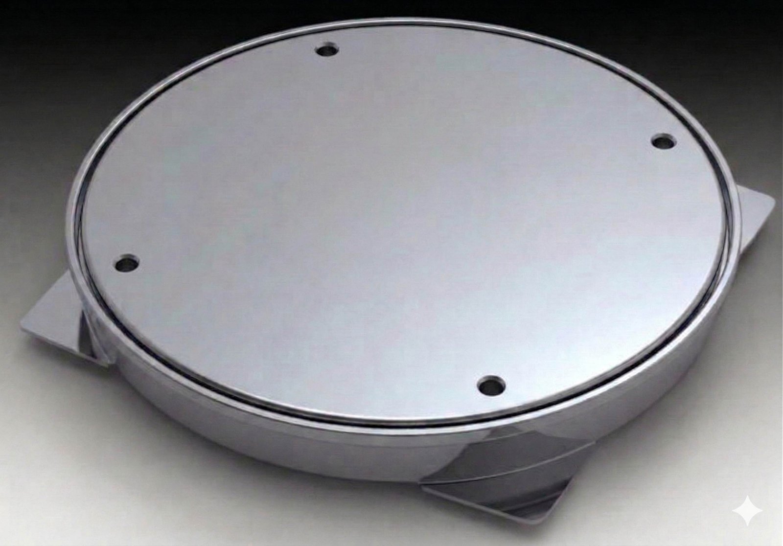 tapa estanca lisa redonda de acero inoxidable para sistemas de drenaje industrial y alimentario. Registro estanco circular de acero inoxidable liso. Tapa de inspección para saneamiento industrial o residencial diseñada para evitar olores y garantizar la estanqueidad en zonas con altos requisitos de higiene